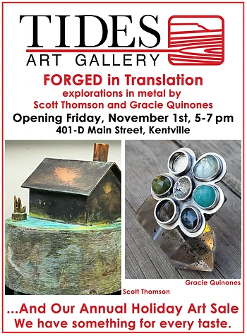 Poster for FORGED in Translation Gallery Opening