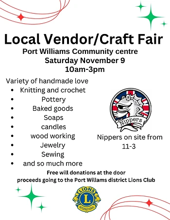 Poster for Local Vendor/Craft Fair