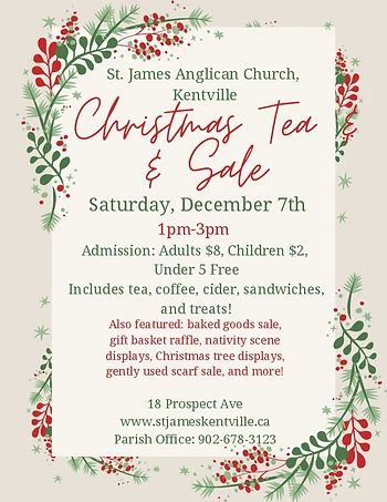 Poster for Christmas Tea & Sale