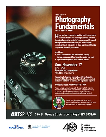 Poster for Photography Fundamentals Workshop