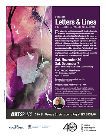 Poster for Workshop / Ink, Letters and Lines