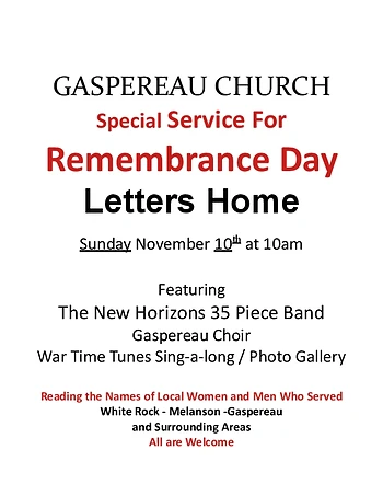 Poster for Special Remembrance Day Event