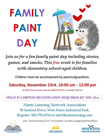 Poster for Family Paint Party
