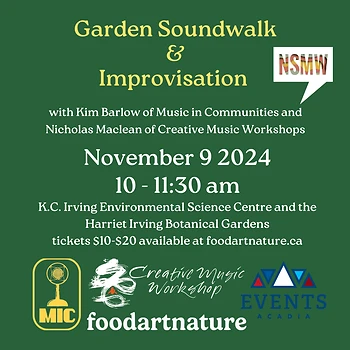 Poster for Garden Soundwalk and Improvisation