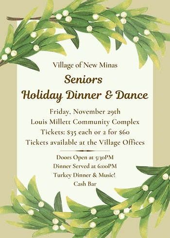 Poster for Seniors Holiday Dinner & Dance
