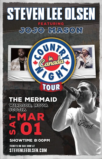 Poster for Steven Lee Olsen - Country Night in Canada Featuring JoJo Mason