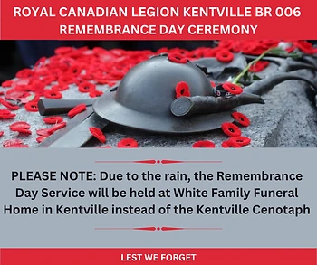 Poster for Remembrance Day Ceremony