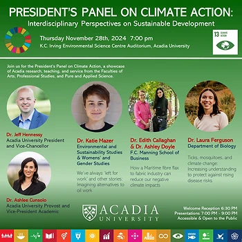 Poster for President's Panel on Climate Action