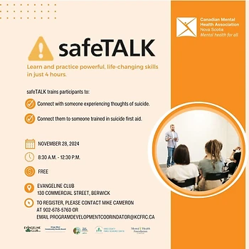 Poster for safeTalk course SOLD OUT