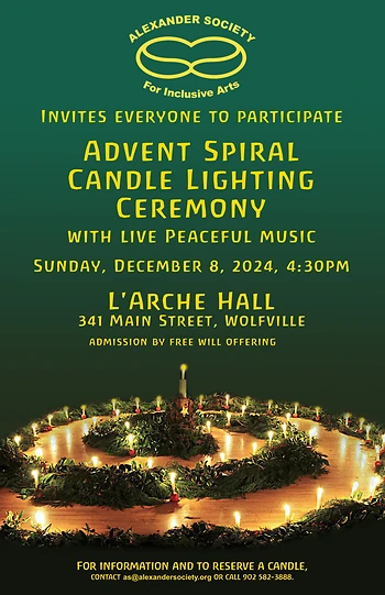 Poster for Advent Spiral Ceremony  Cancelled