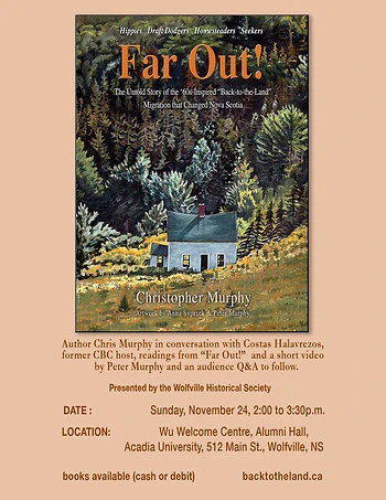 Poster for Far Out! Interview with author Chris Murphy