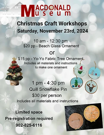 Poster for Christmas Craft Workshops