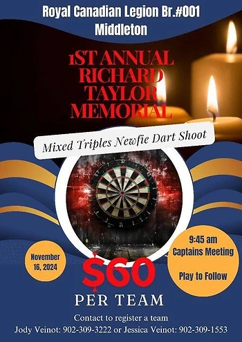 Poster for Mixed Triples Newfie Dart Shoot