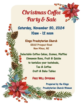 Poster for Christmas Coffee Party and Sale