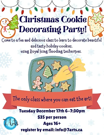 Poster for Christmas Cookie Decorating Party