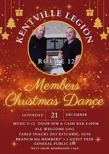 Poster for Members' Christmas Dance