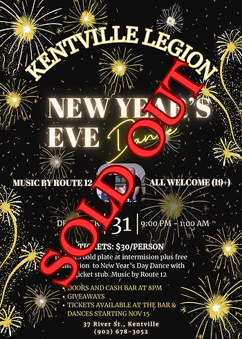 Poster for New Year's Eve Dance - SOLD OUT!