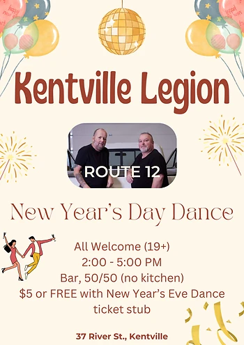 Poster for New Year's Day Dance with Route 12