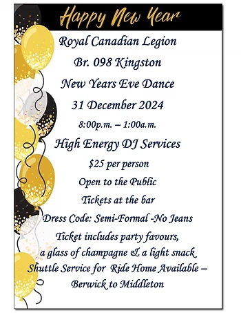 Poster for New Year's Eve Dance