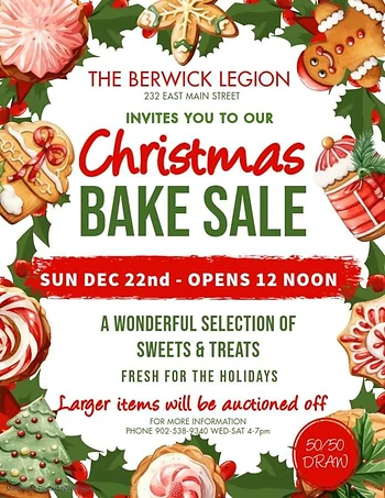 Poster for Christmas Bake Sale