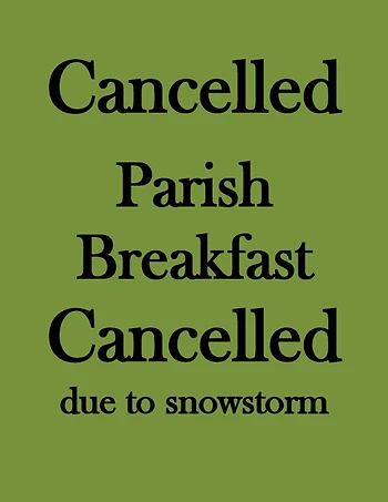 Poster for Parish Breakfast