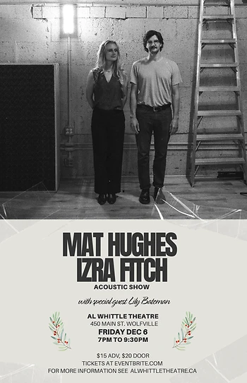 Poster for Mat Hughes & Izra Fitch  Acoustic Show