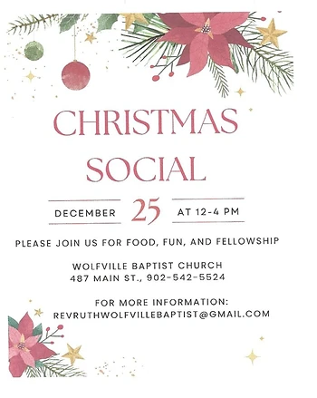 Poster for Christmas Social