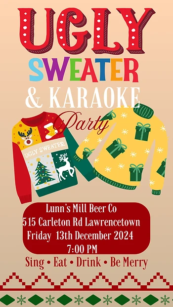 Poster for Ugly Sweater Karaoke Party with Alexandra Rodgerson