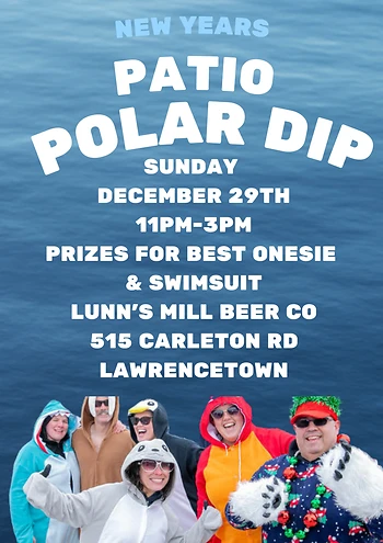 Poster for New Years Patio Polar Dip