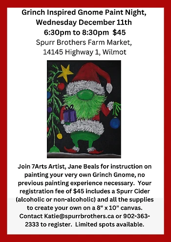 Poster for Grinch Inspired Gnome Paint Night