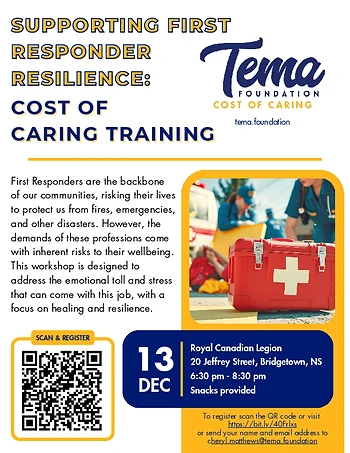 Poster for Cost of Caring, PTSD Seminar