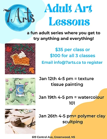 Poster for Adult Art Lessons