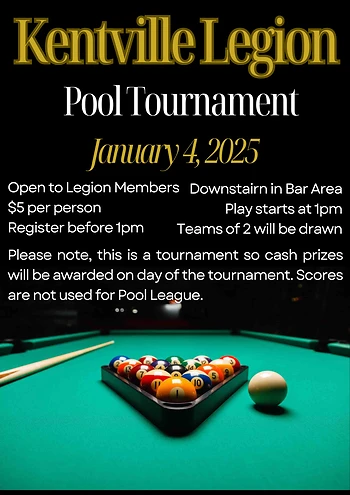 Poster for Pool Tournament