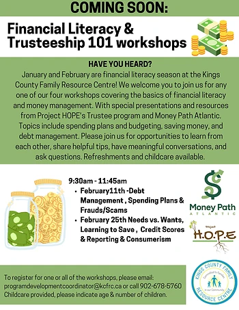 Poster for Debt Management, Spending Plans & Frauds/Scams